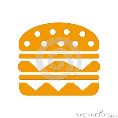 Hamburger flat icon - vector Vector Illustration